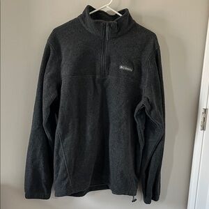 NWOT Columbia Men's Charcoal Grey Quarter Zip Fleece Pullover Size Large